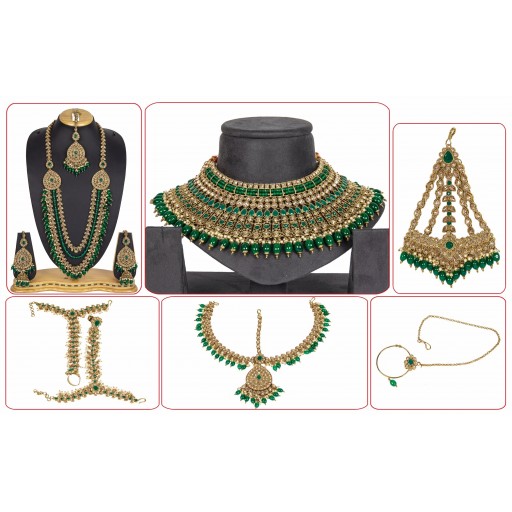 Marvellous With Party Wear Designer Work Polki Bridal Set Studded With Crystal Ad
