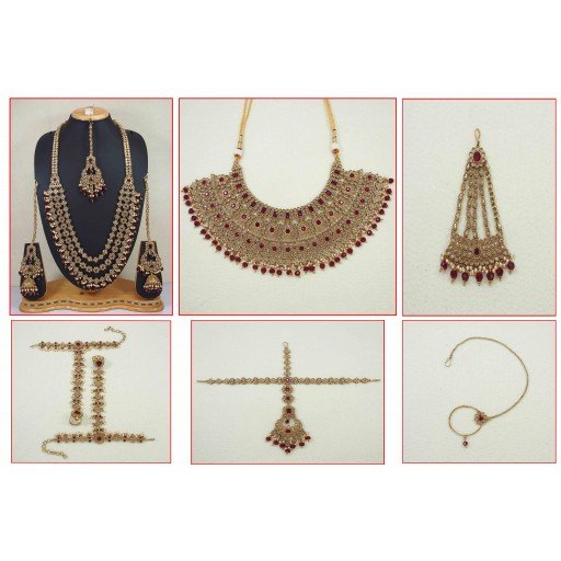 Charismatic With Ethnic Work Polki Bridal Set Embellished With Crystal Ad