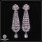 Beautiful Pink Coloured With Western Look Designer Work CZ Earrings Adorned With Cubic Zirconia