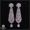 Beautiful Pink Coloured With Western Look Designer Work CZ Earrings Adorned With Cubic Zirconia