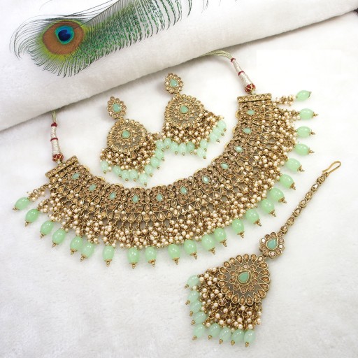 Charming Designer Handmade Polki Necklace Set  