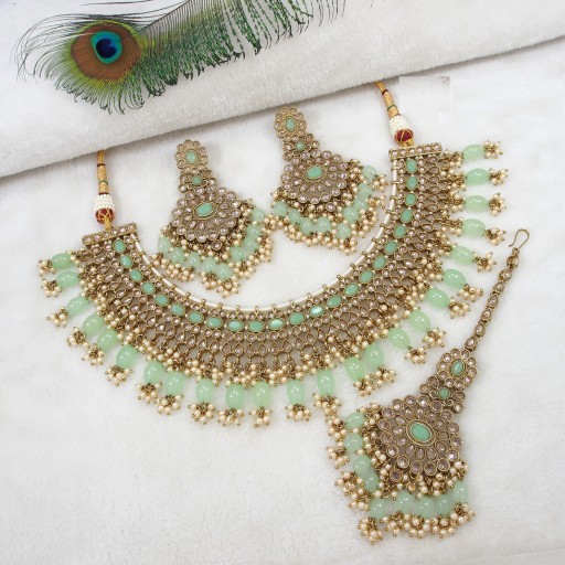 Exclusive Designer Handmade Polki Necklace Set  