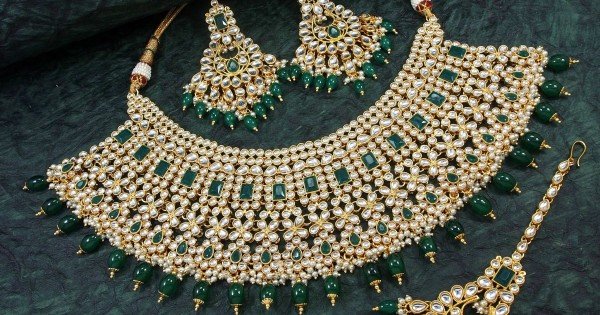 Joban Fashion Firozi Kundan Work Necklace Set main image 0