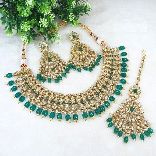 Engaging With Ethnic Work Kundan Necklace Set  