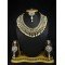 Attractive Handmade Patwa Work Necklace Set Decorated With Kundan and Australian stone 