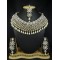Charming Handmade Patwa Work Necklace Set Decorated With Kundan and Australian stone 