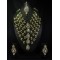 Elegant Handmade Patwa Work Necklace Set Studded With Kundan and Australian stone 