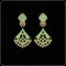 Alluring Brass Made CZ And Kundan Stone Work Mint Meena Earrings