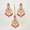 Attractive Polki Earring And Tikka Set  