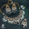 Brass Made Captivating Design Hand Painted Kundan Meena Necklace Set