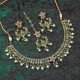 Attractive With Traditional Work Polki Necklace Set Decorated With Reverse Ad