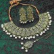 Charismatic With Party Wear Designer Work Polki Necklace Set Embellished With Reverse Ad