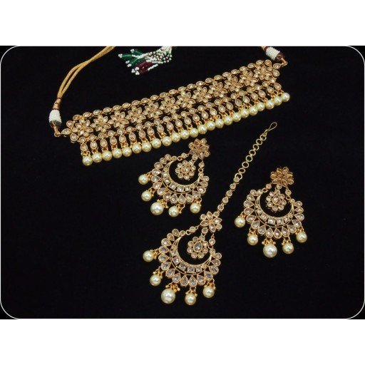 Desirable Ethnic Work Polki Necklace