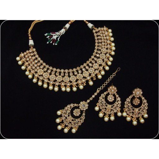 Attractive Ethnic Work Polki Necklace