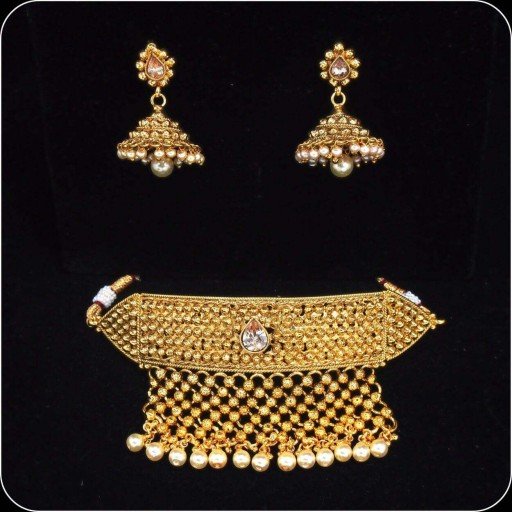 Stunning Ethnic Work Polki Necklace