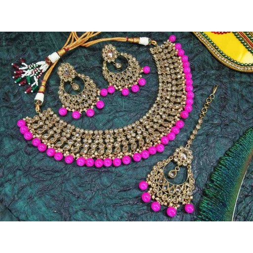 Desirable Traditional Work Polki Necklace