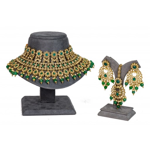 Attractive With Traditional Work Polki Necklace Set  