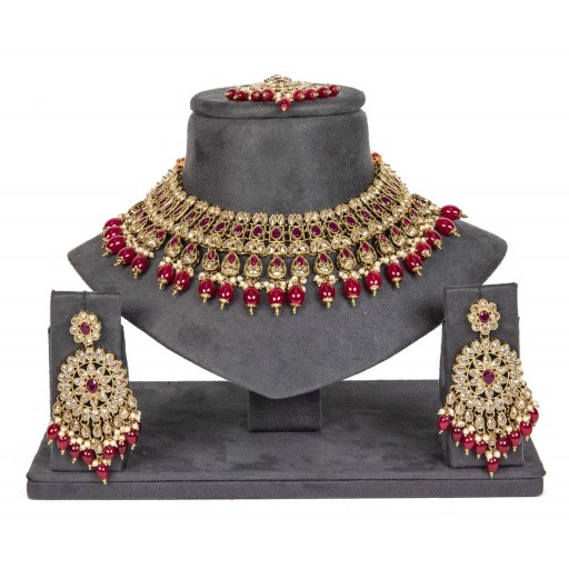 Exclusive With Traditional Work Polki Necklace Set  