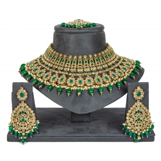 Exclusive With Traditional Work Polki Necklace Set  