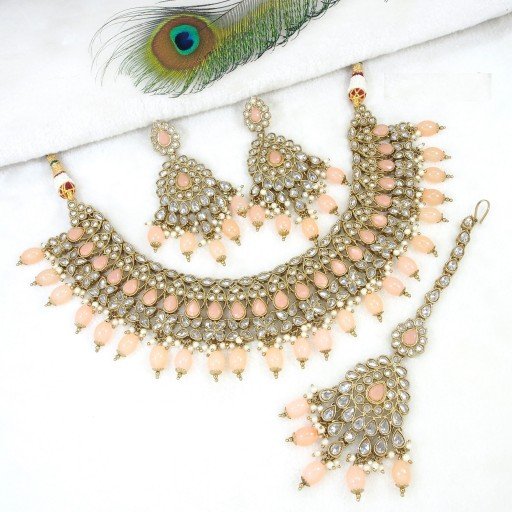 Beautiful Polki Necklace Set  