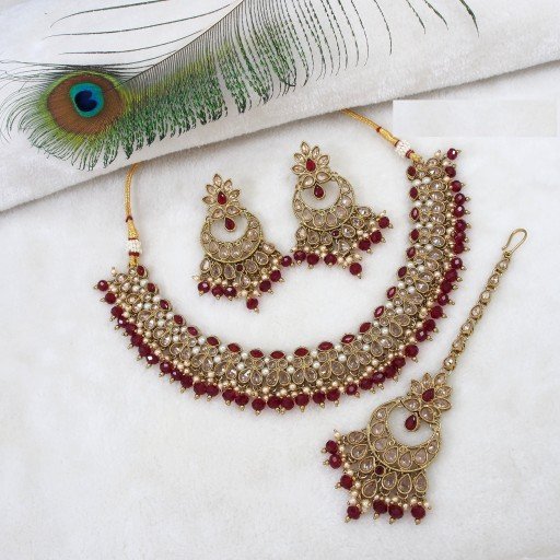 Elegant Polki Necklace Set  