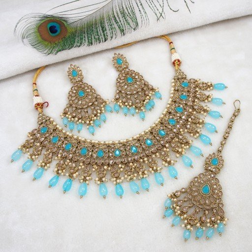 Prepossessing Polki Necklace Set  