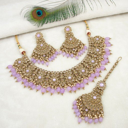 Pretty Polki Necklace Set  