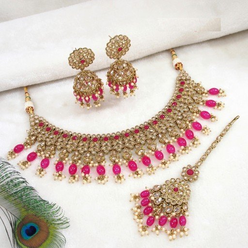 Beautiful Polki Necklace Set  