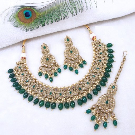 Attractive Polki Necklace Set  