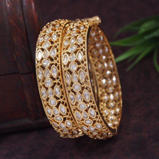 Charming Real Kundan Bangles  