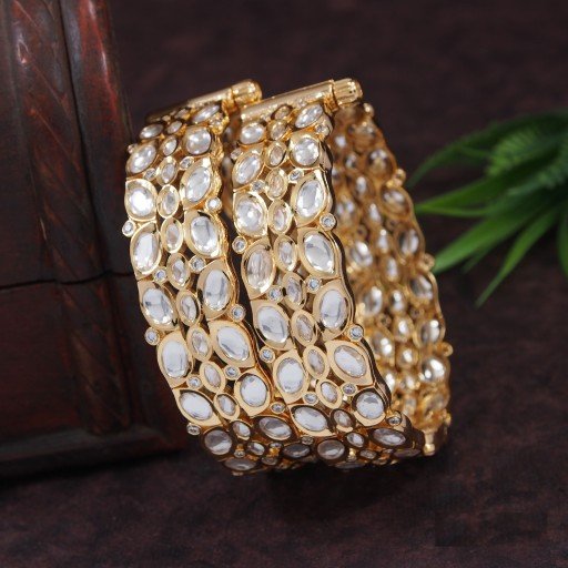 Glamorous Real Kundan Bangles  