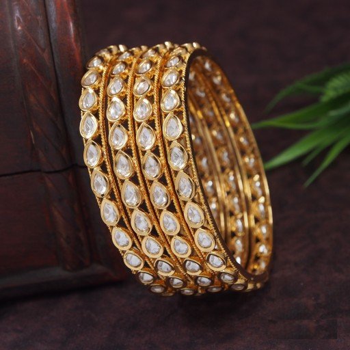 Attractive Real Kundan Bangles  