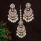 Engaging Real Kundan Earring Maang Tikka  