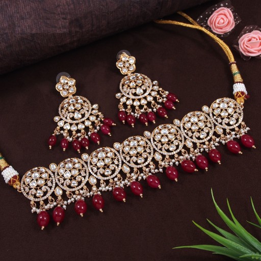 Alluring Real Kundan Necklace Set  