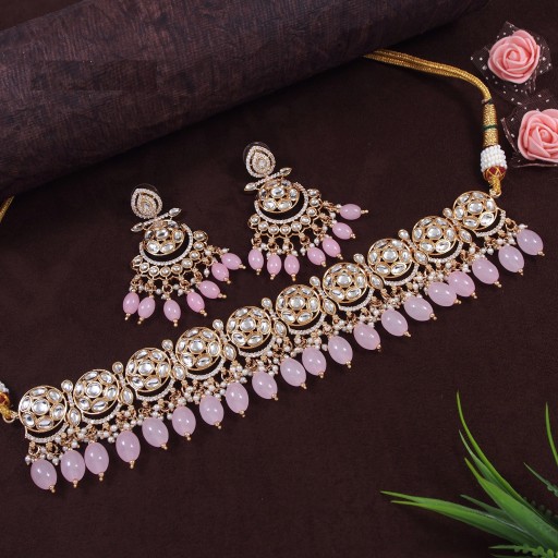Antique Real Kundan Necklace Set  