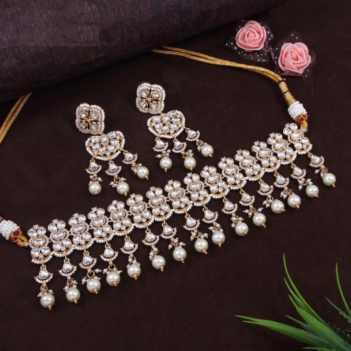 Charismatic Real Kundan Necklace Set  
