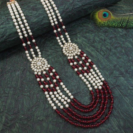 Desirable With Designer Stone Work Dulha Mala  