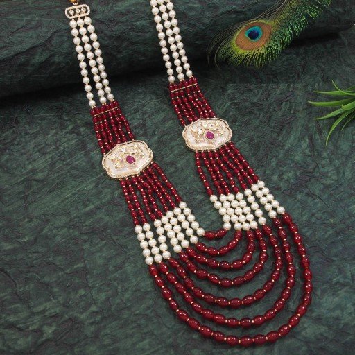 Radiant With Designer Stone Work Dulha Mala  