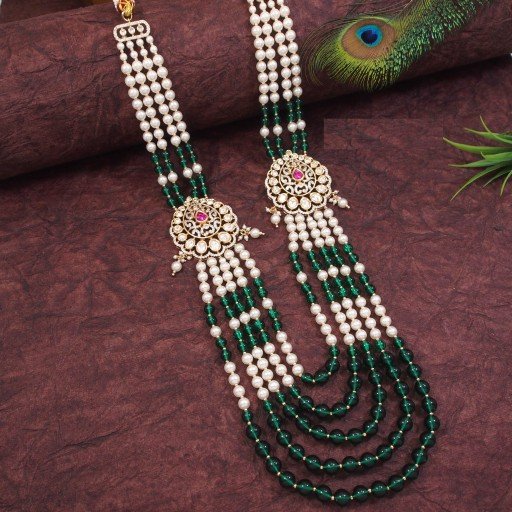 Stunning With Designer Stone Work Dulha Mala  