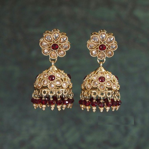 Stunning Indian Reverse Ad Jhumkas