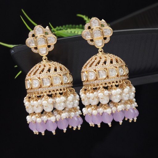 Trendy Real Kundan Earrings