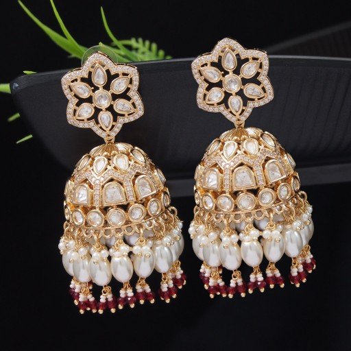 Engaging Real Kundan Earrings