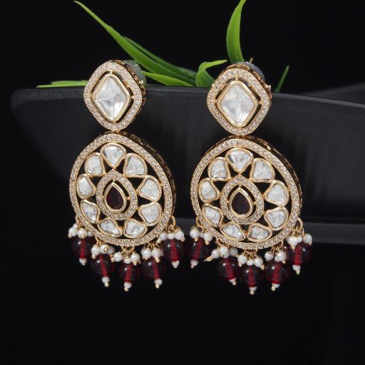 Prepossessing Real Kundan Earrings