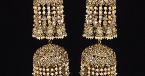 Traditional Worked Reverse Ad Kalira Studded With Reverse Ad Work