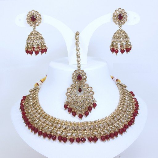 Captivating Designer Handmade Polki Necklace Set
