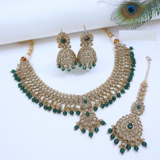 Elegant Designer Handmade Polki Necklace Set