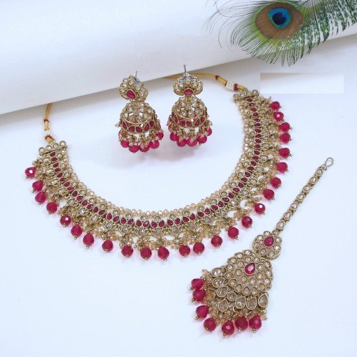 Engaging Designer Handmade Polki Necklace Set