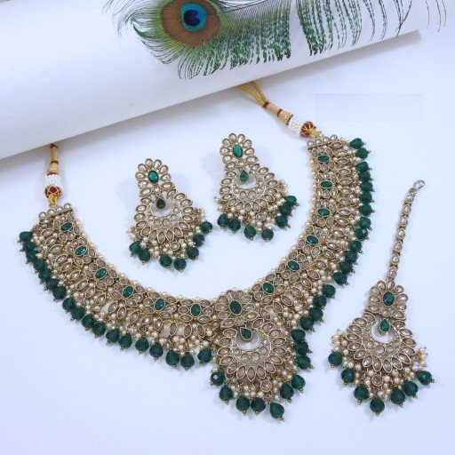 Fascinating Designer Handmade Polki Necklace Set
