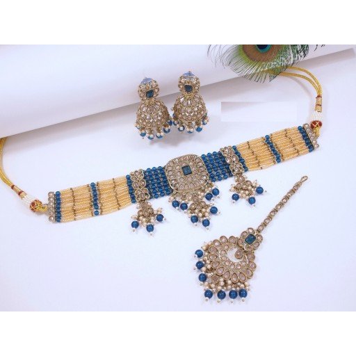 Presentable Designer Handmade Polki Necklace Set