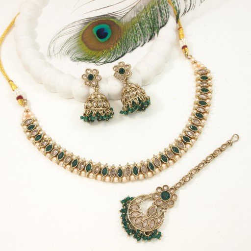 Beautiful Designer Handmade Polki Necklace Set